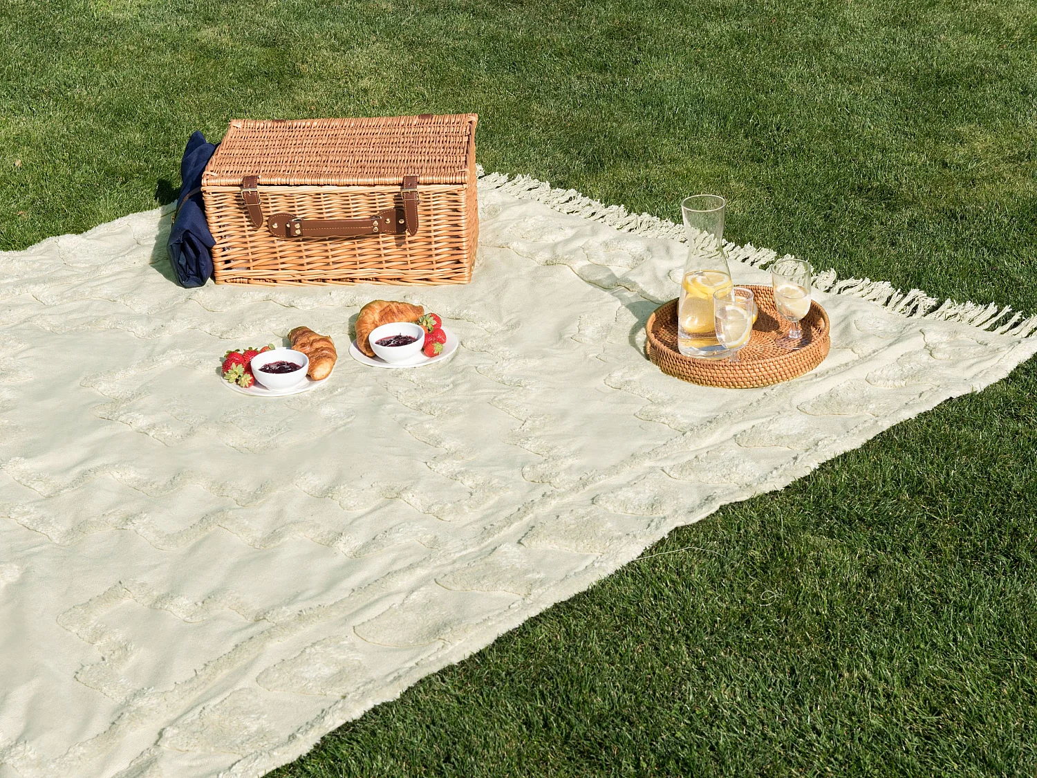 Manta de pícnic GACHINA 150 x 200 cm Beige