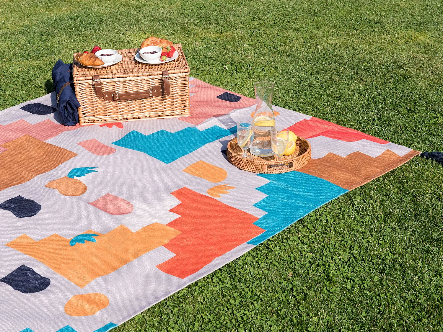 Coperta per picnic KAMBAR 150 x 200 cm Multicolore