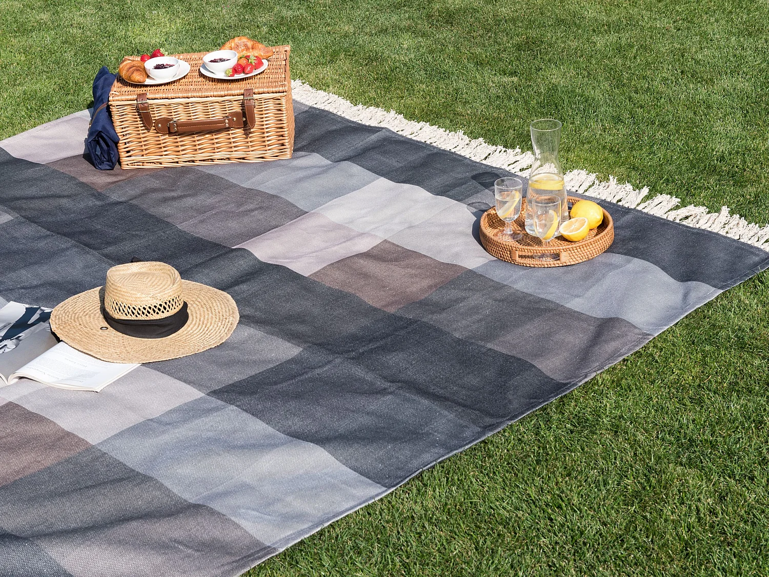 Picknickkleed LUNDA 200 x 200 cm Grijs