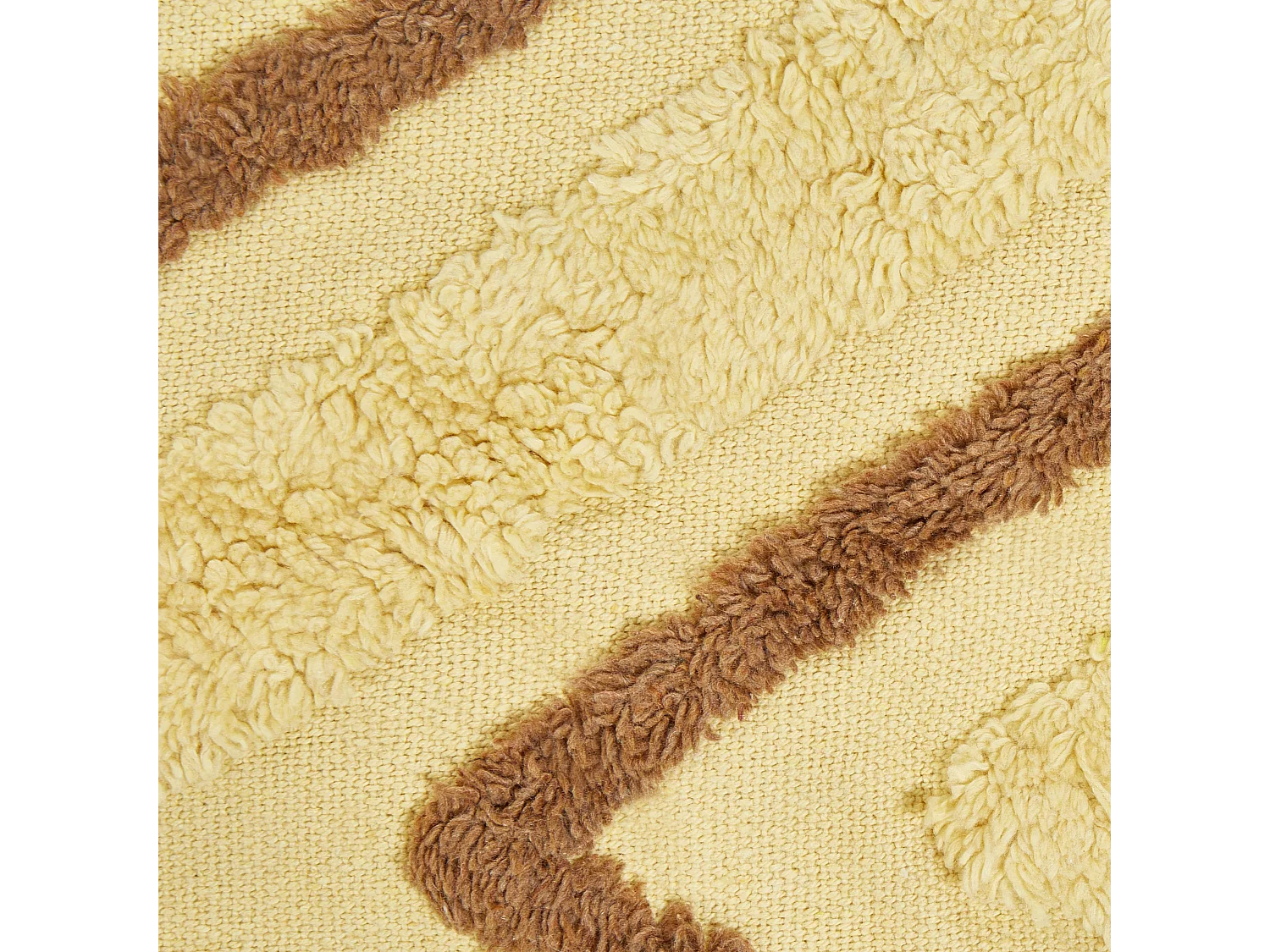 Picknickdecke Baumwolle gelb 200 x 200 cm isoliert Fransen Boho Design Asni