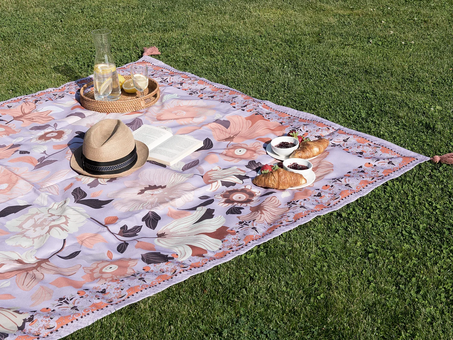 Picknickdecke TUFKI 150 x 200 cm Purpur