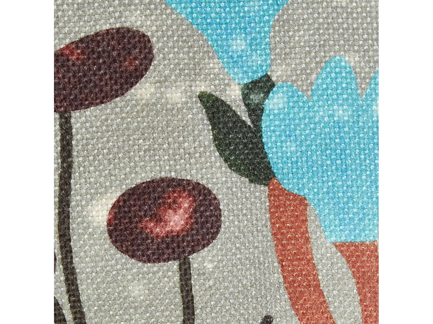 Picknickdecke bunt 200 x 200 cm isoliert Quasten Blumenmuster modern Bandowali