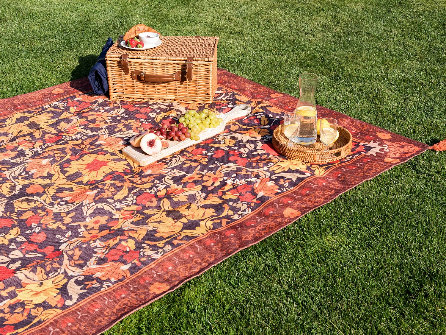Coperta per picnic DILBAR 150 x 200 cm Rosso chiaro