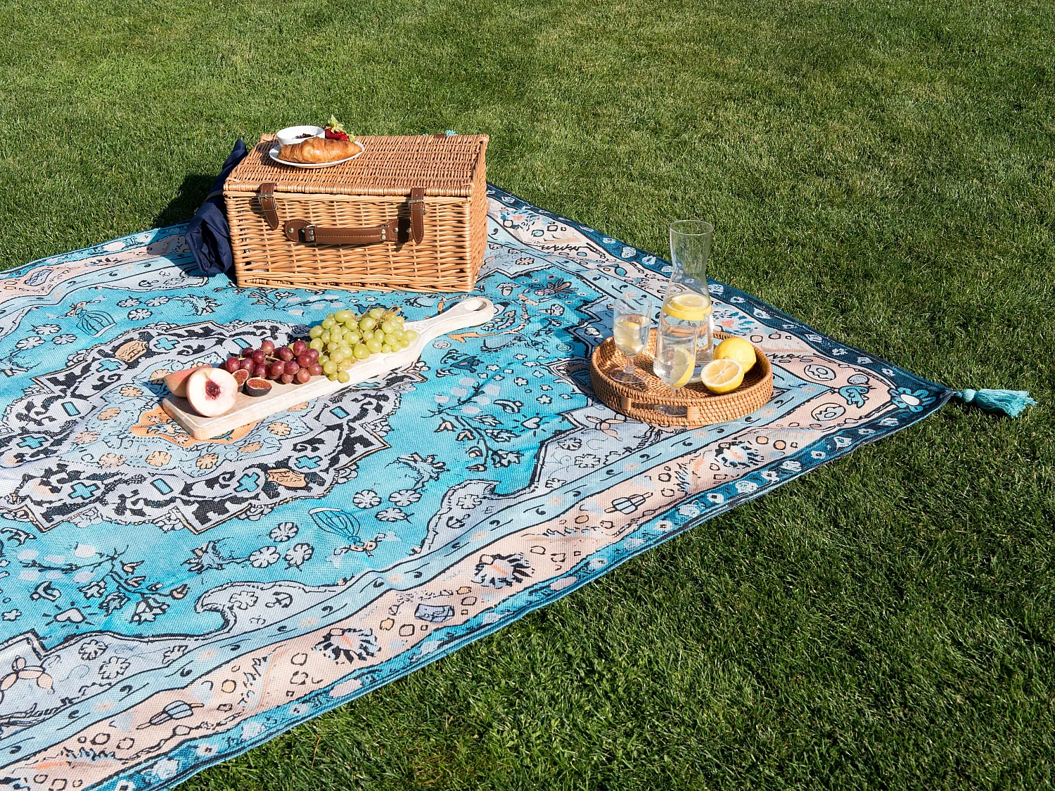 Picknickdecke KOTLA 150 x 200 cm Blau