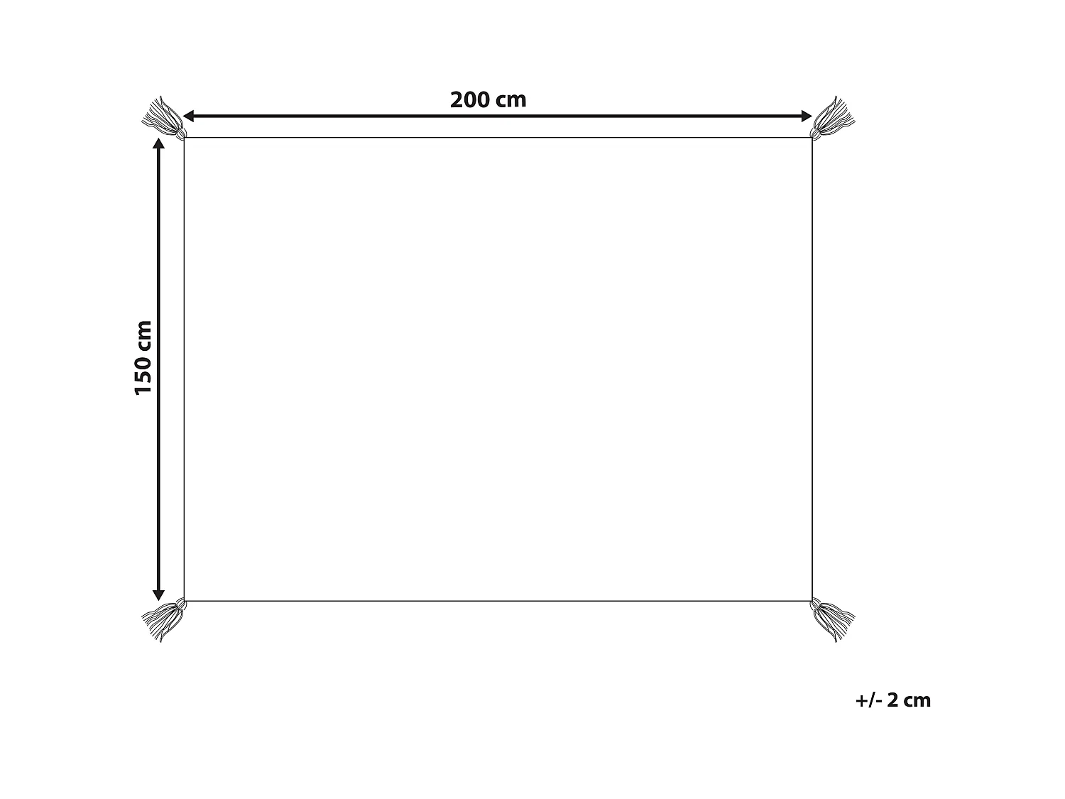 Couverture de pique-nique KOTLA 150 x 200 cm Bleu