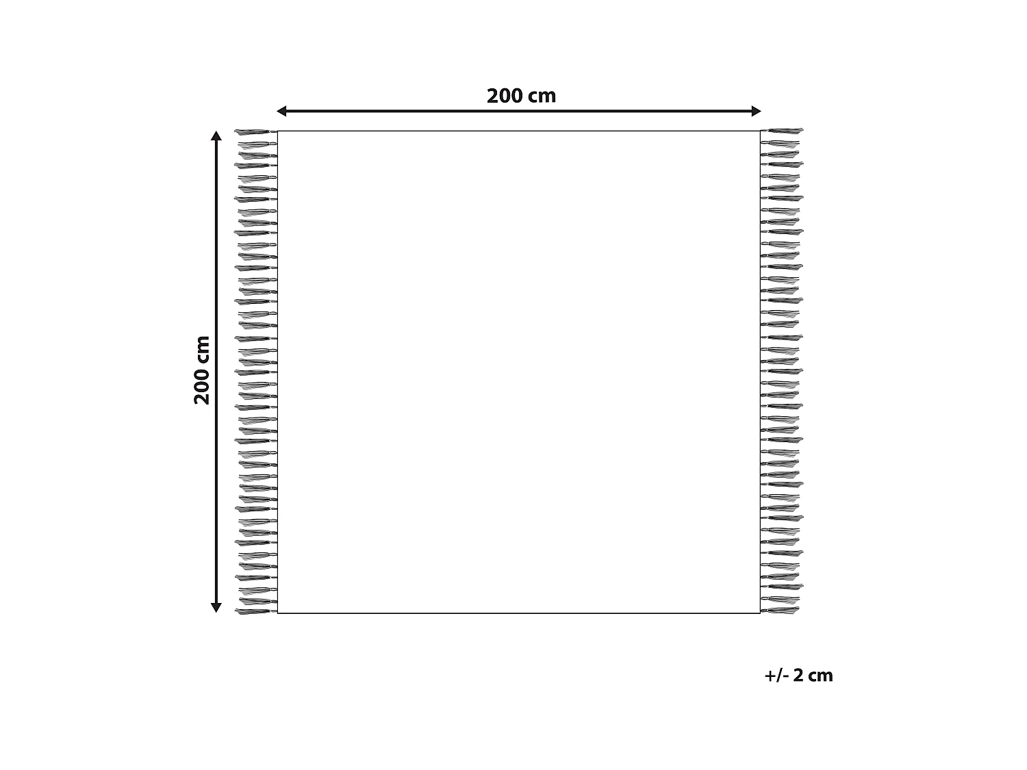 Couverture de pique-nique BHONG 200 x 200 cm Beige