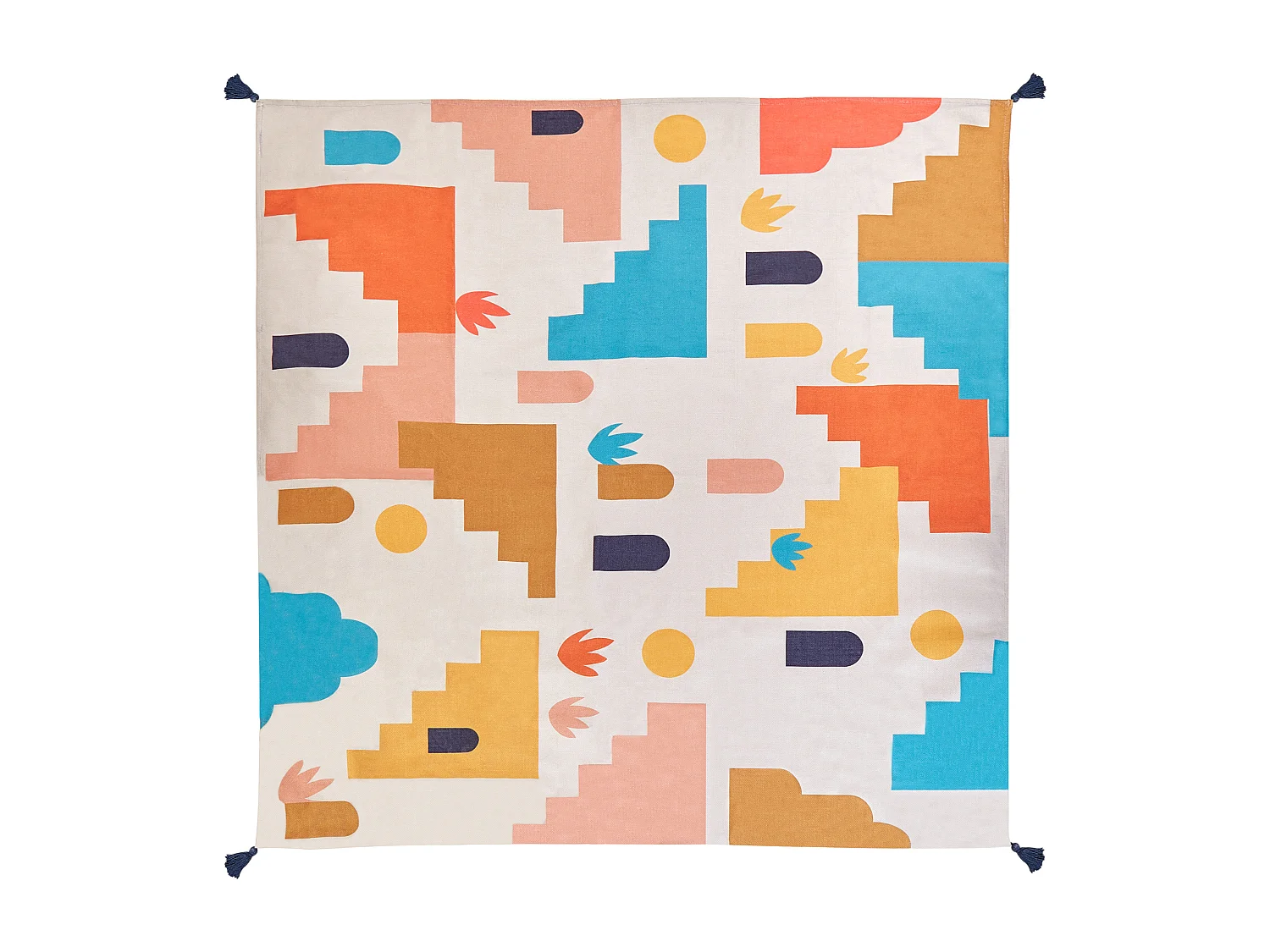 Coperta per picnic KAMBAR 200 x 200 cm Multicolore