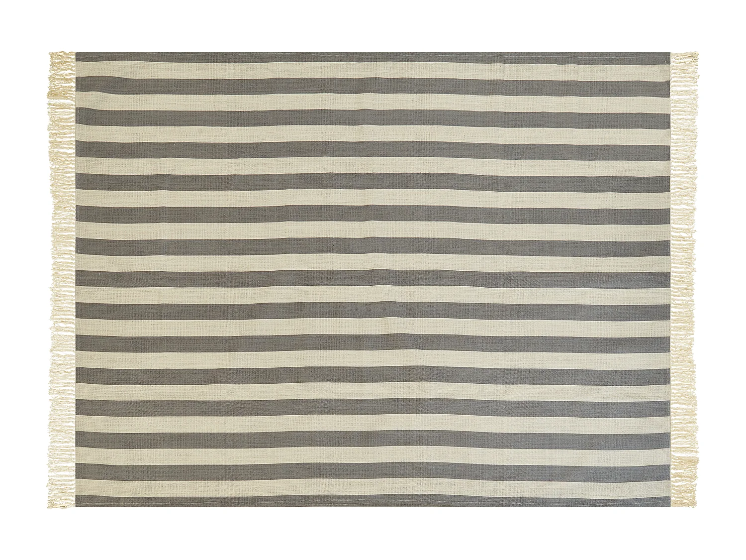 Manta de picnic 150 x 200 cm beige y gris MOUZA