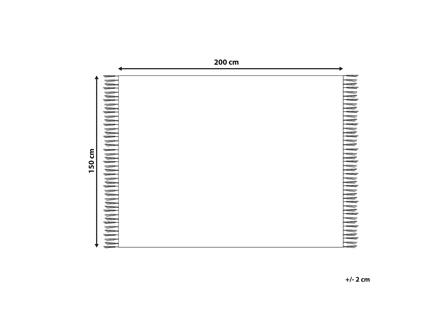 Picknickdecke LUNDA 150 x 200 cm Grau