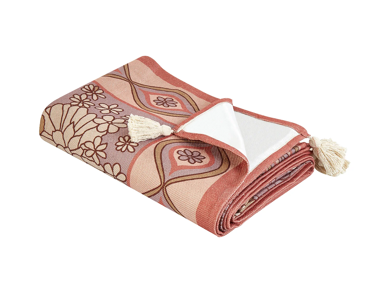 Couverture de pique-nique LASHARI 200 x 200 cm Rose pêche