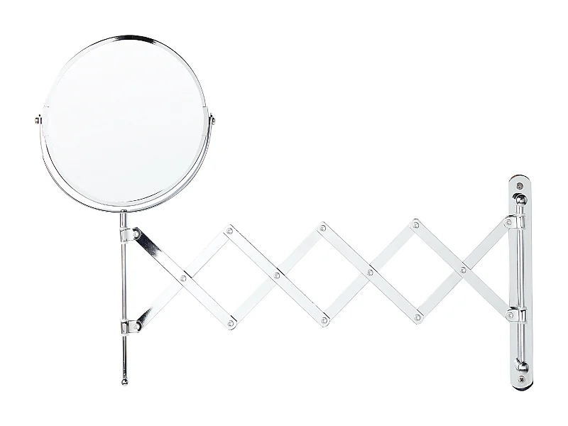Espejo de maquillaje de pared extensible YVELINES 57 cm 36 cm Metal Plateado