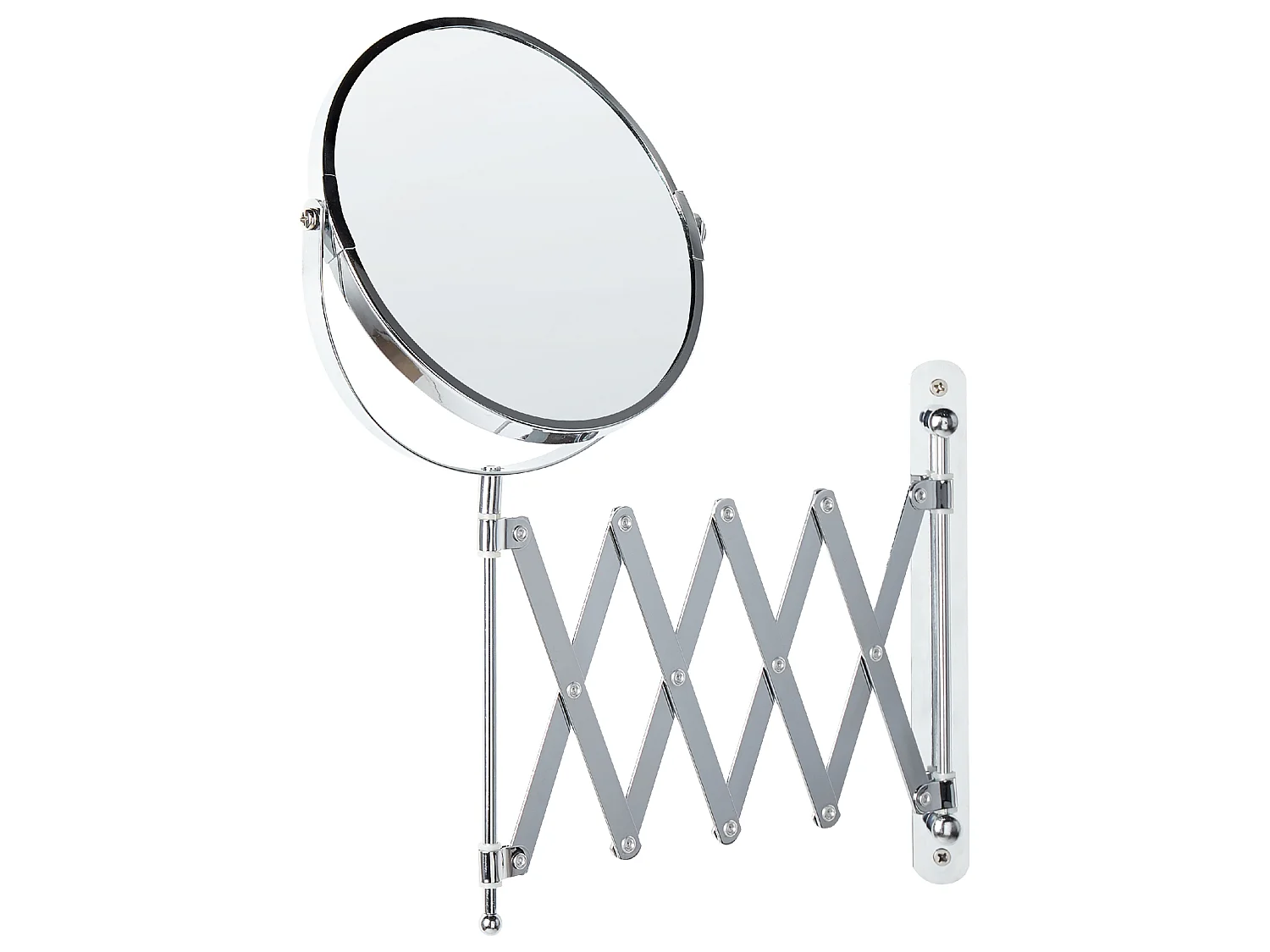 Miroir mural de maquillage extensible YVELINES 57 cm 36 cm Métal Argenté