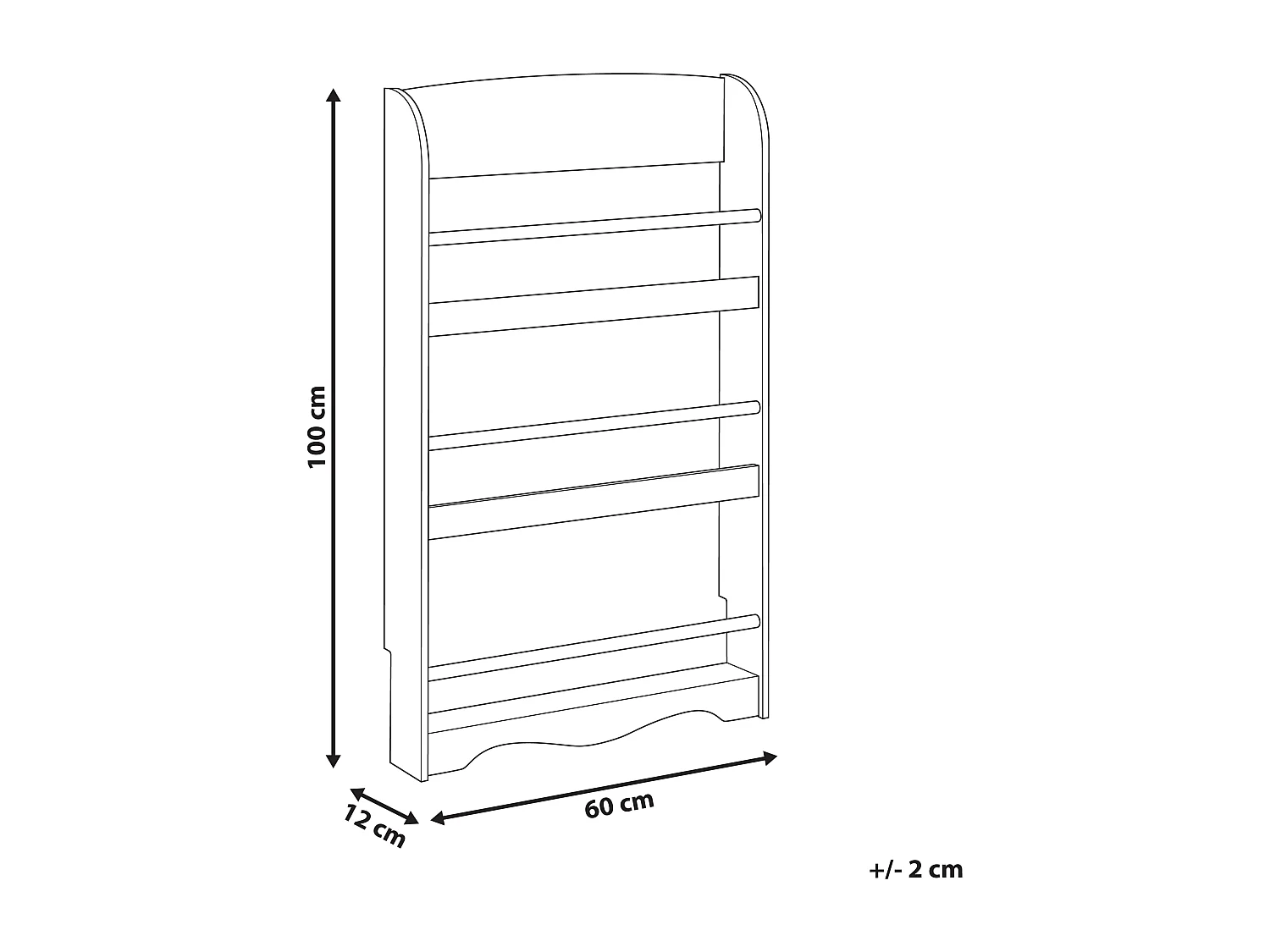 Estantería de pared LILOET Derivado de madera 100 cm Rosa pastel