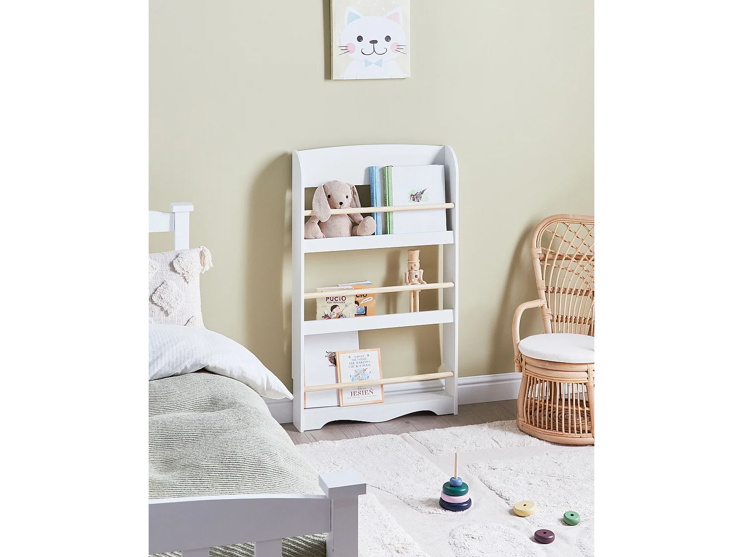 Wall Bookshelf LILOET 100 cm White