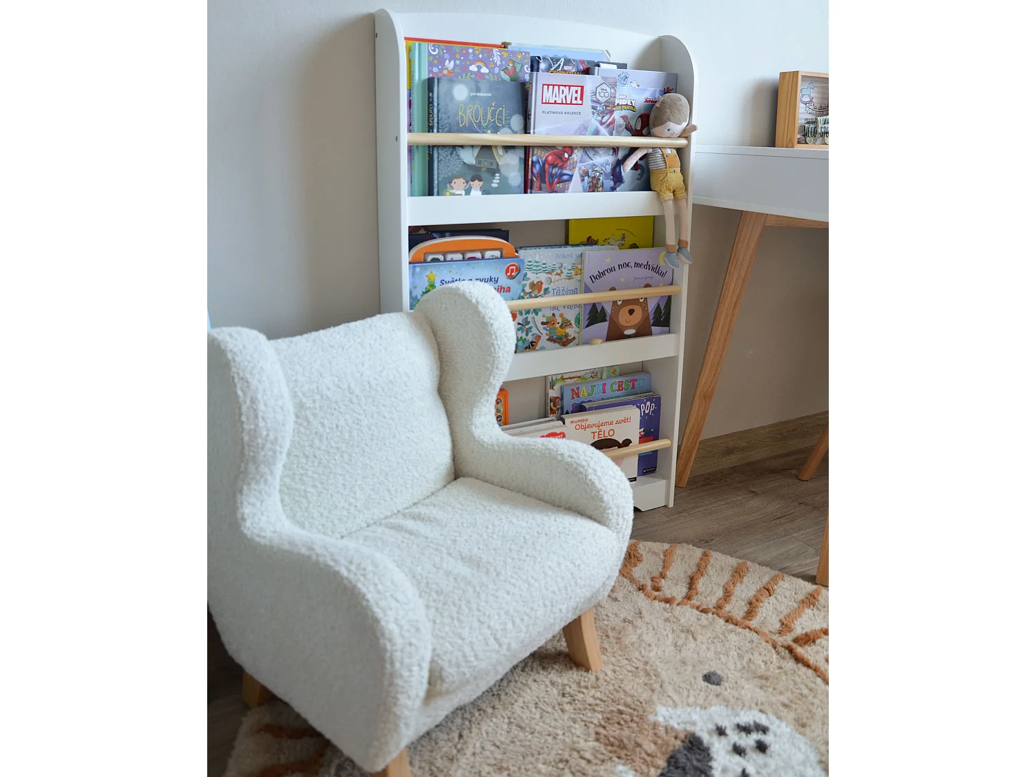 Wandregal LILOET Holzwerkstoff 100 cm Weiss