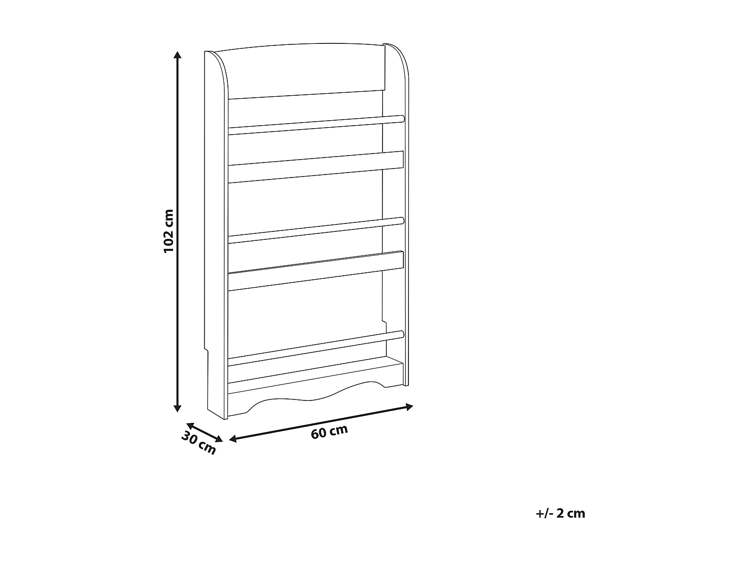 Bibliothèque murale LILOET 100 cm Vert clair