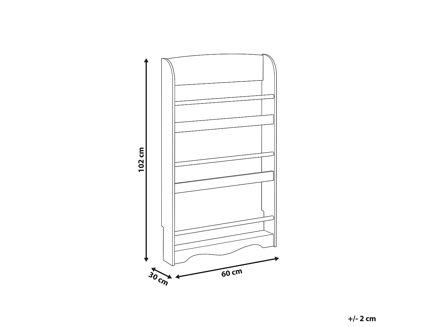 Wall Bookshelf LILOET 100 cm Light Green