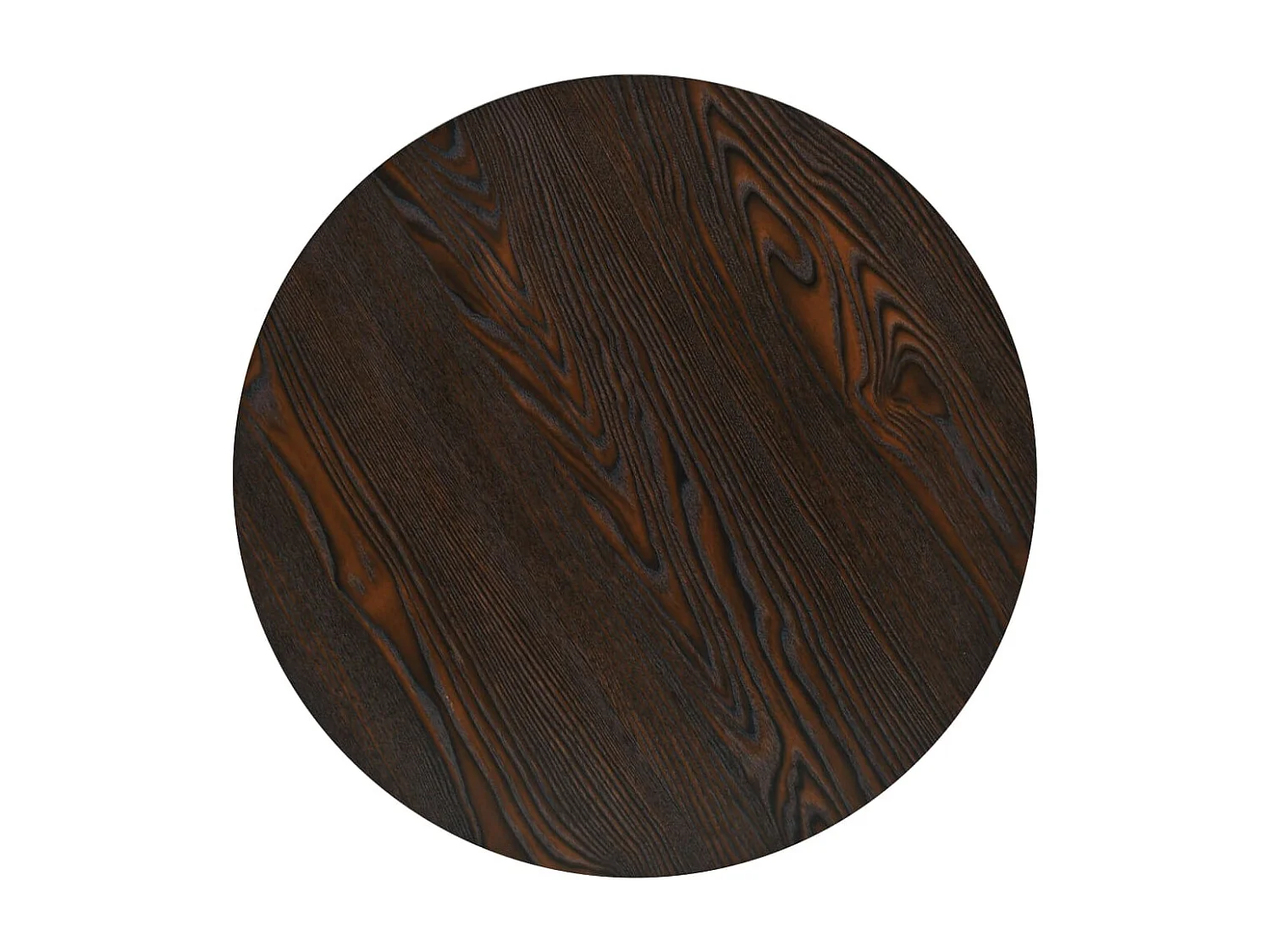 Bistrotafel rond 60x75 cm MDF en staal donker essenkleur