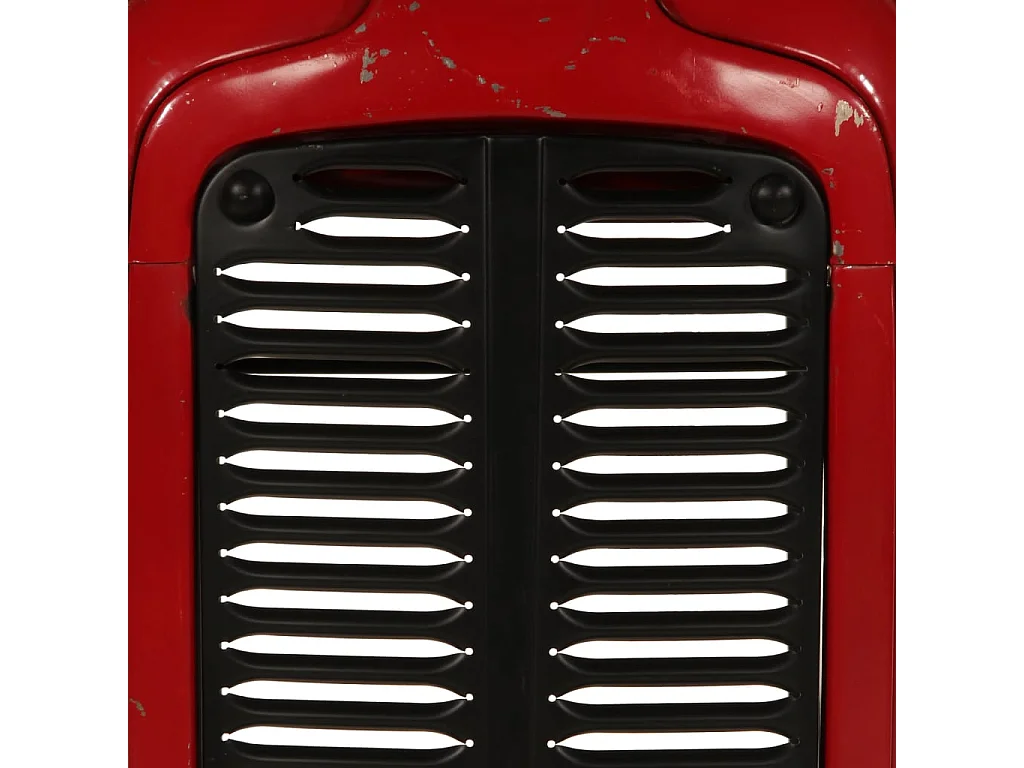 Mesa bar tractor madera maciza mango rojo y marrón 55x120x107cm