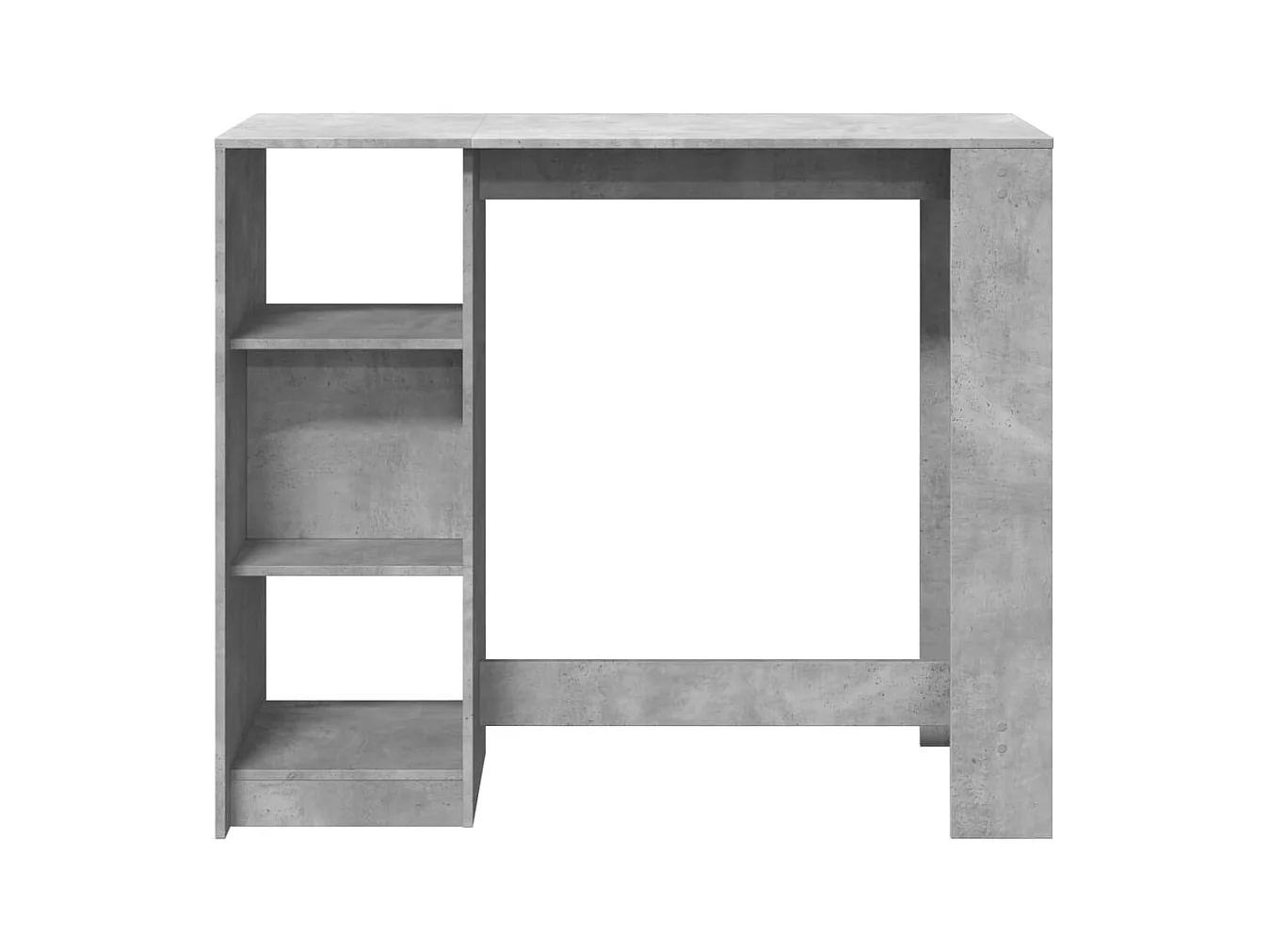 Table de bar avec étagère gris béton bois d'ingénierie