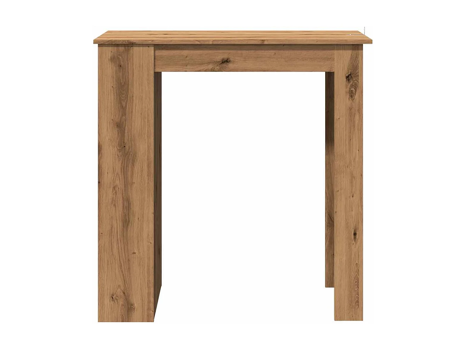 Mesa bar con estante almacenaje roble artisan 102x50x103,5 cm