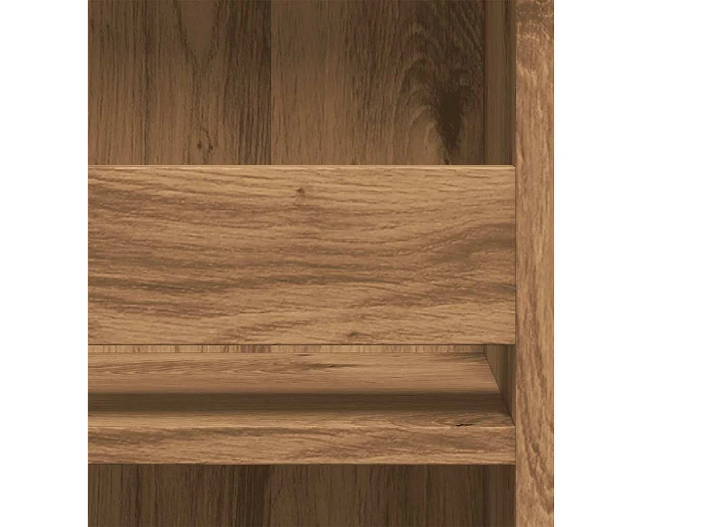 Mesa bar con estante almacenaje roble artisan 102x50x103,5 cm