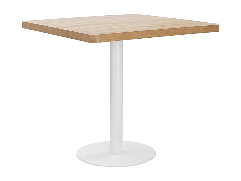 Mesa bistrô 80x80 cm MDF castanho-claro