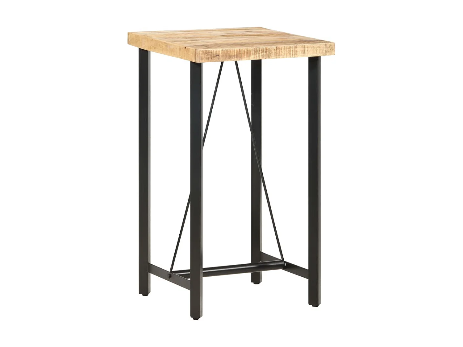 Mesa de bar 60x60x107 cm madeira de mangueira áspera