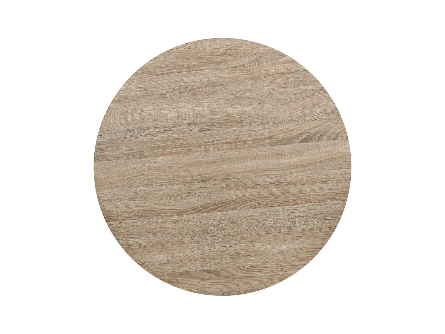 Table de bistro MDF et acier Rond 80 x 75 cm Couleur de chêne