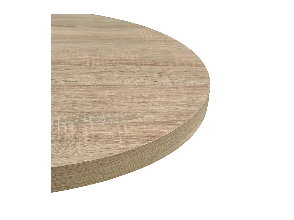 Table de bistro MDF et acier Rond 80 x 75 cm Couleur de chêne