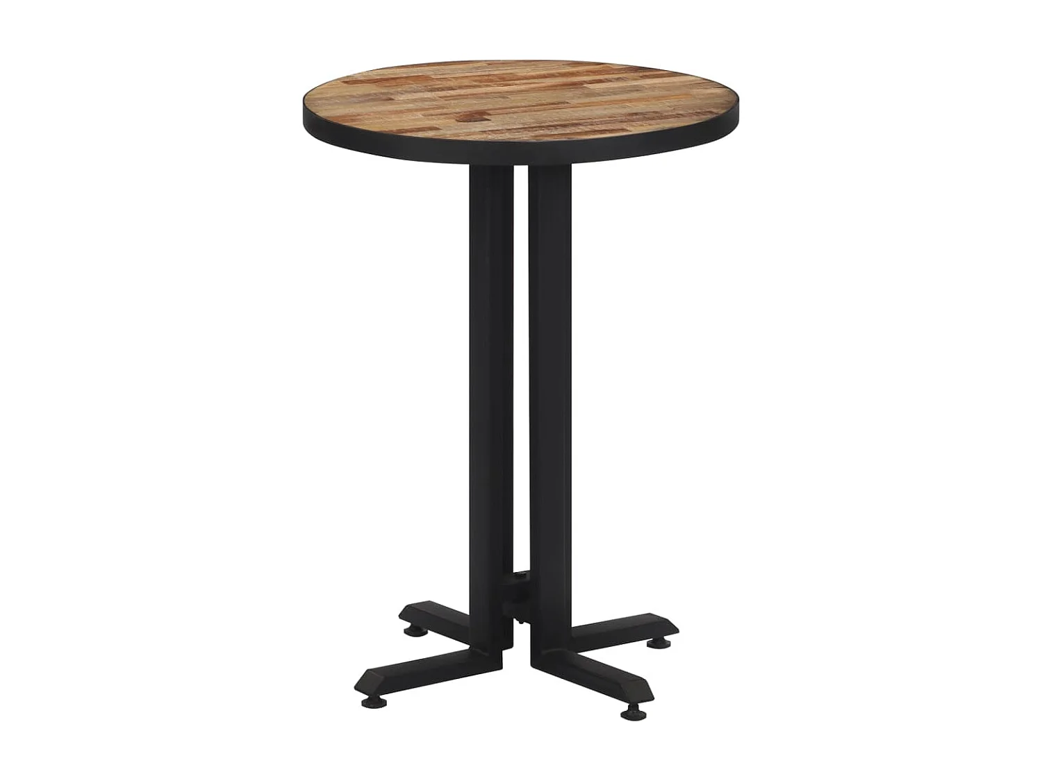 Mesa de bistrô redonda Ø55x76 cm teca recuperada maciça