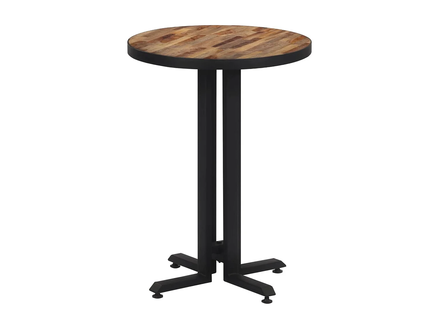 Mesa de bistrô redonda Ø55x76 cm teca recuperada maciça