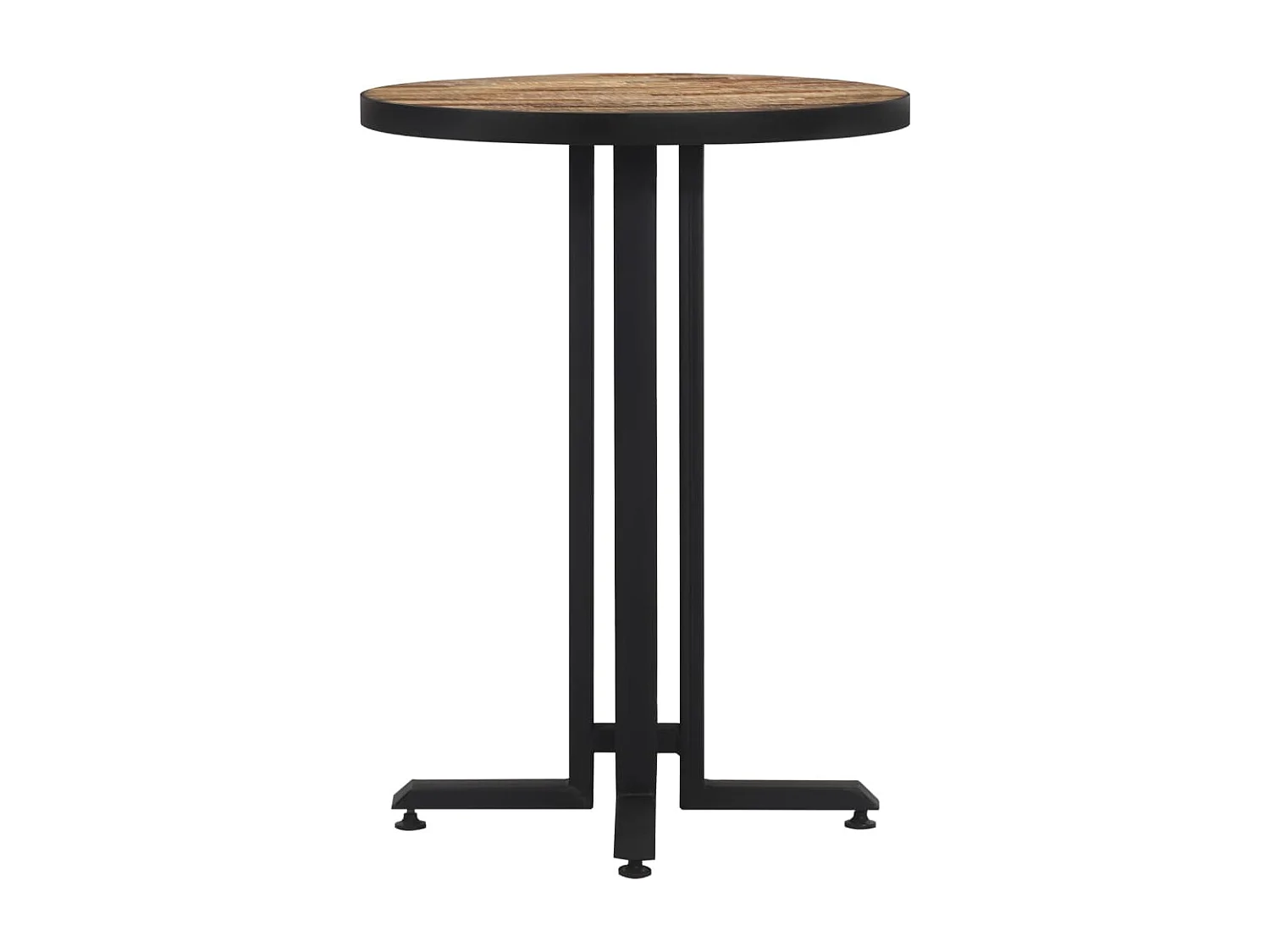 Mesa de bistrô redonda Ø55x76 cm teca recuperada maciça