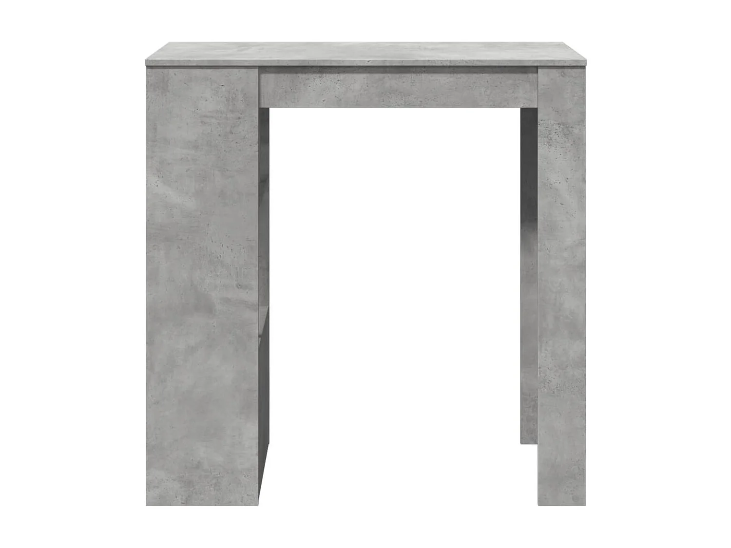 Table de bar avec étagères gris béton bois d'ingénierie