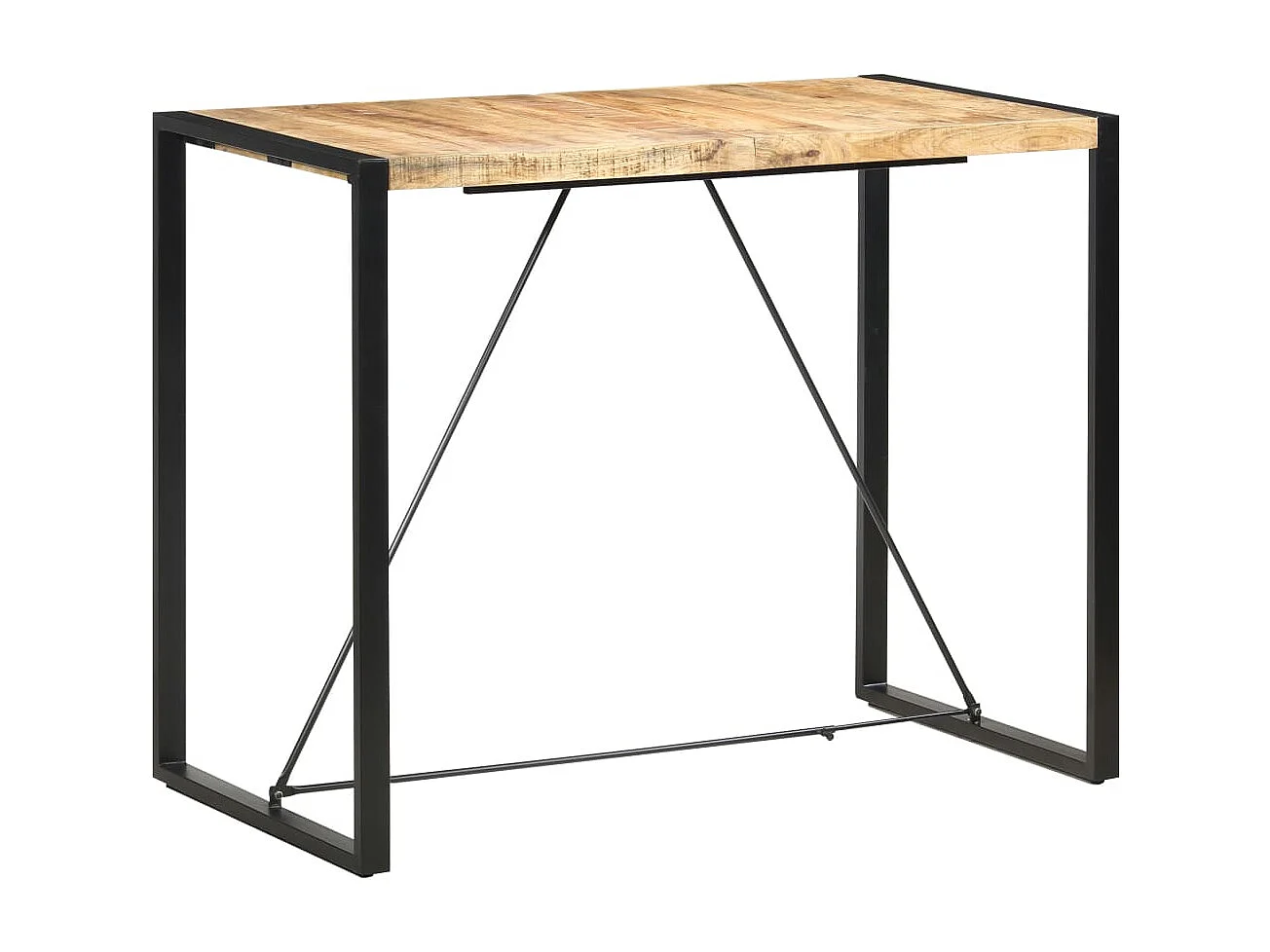 Mesa de bar 140x70x110 cm madeira de mangueira maciça