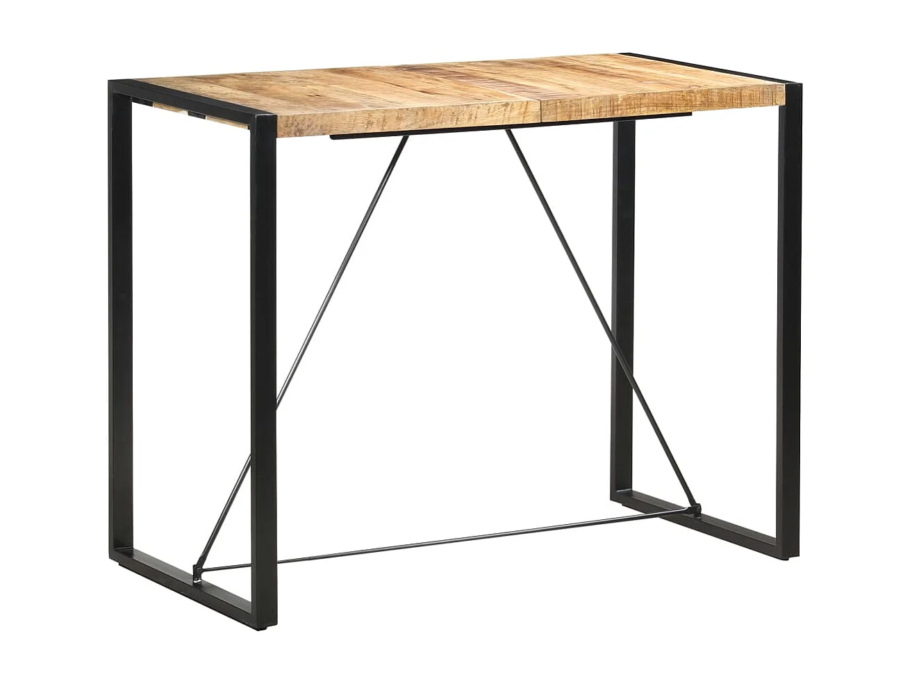 Mesa de bar 140x70x110 cm madeira de mangueira maciça