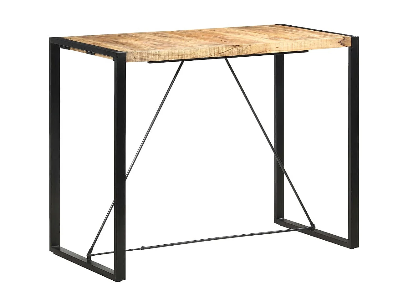 Mesa de bar 140x70x110 cm madeira de mangueira maciça