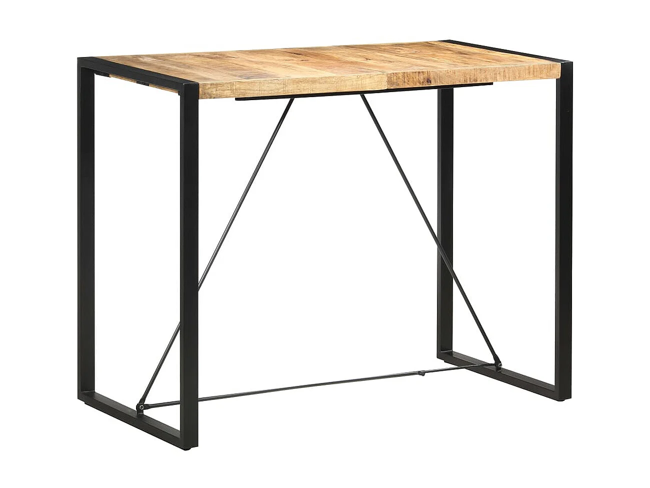 Mesa de bar 140x70x110 cm madeira de mangueira maciça