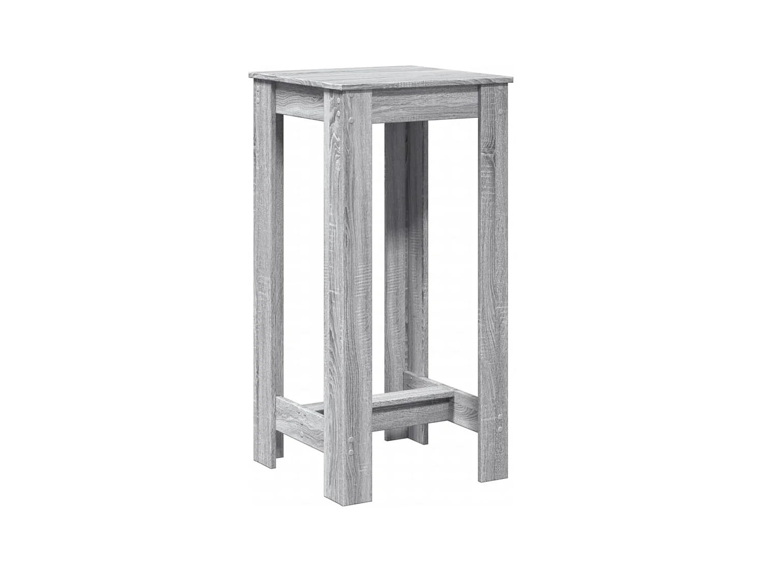 Mesa alta de bar madera ingeniería gris Sonoma 51x50x103,5 cm