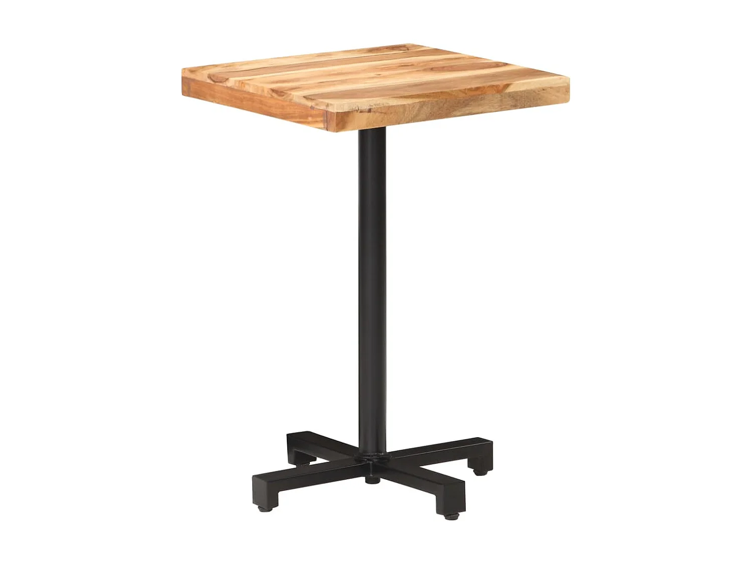 Mesa de bistró cuadrada madera de mango maciza 50x50x75 cm