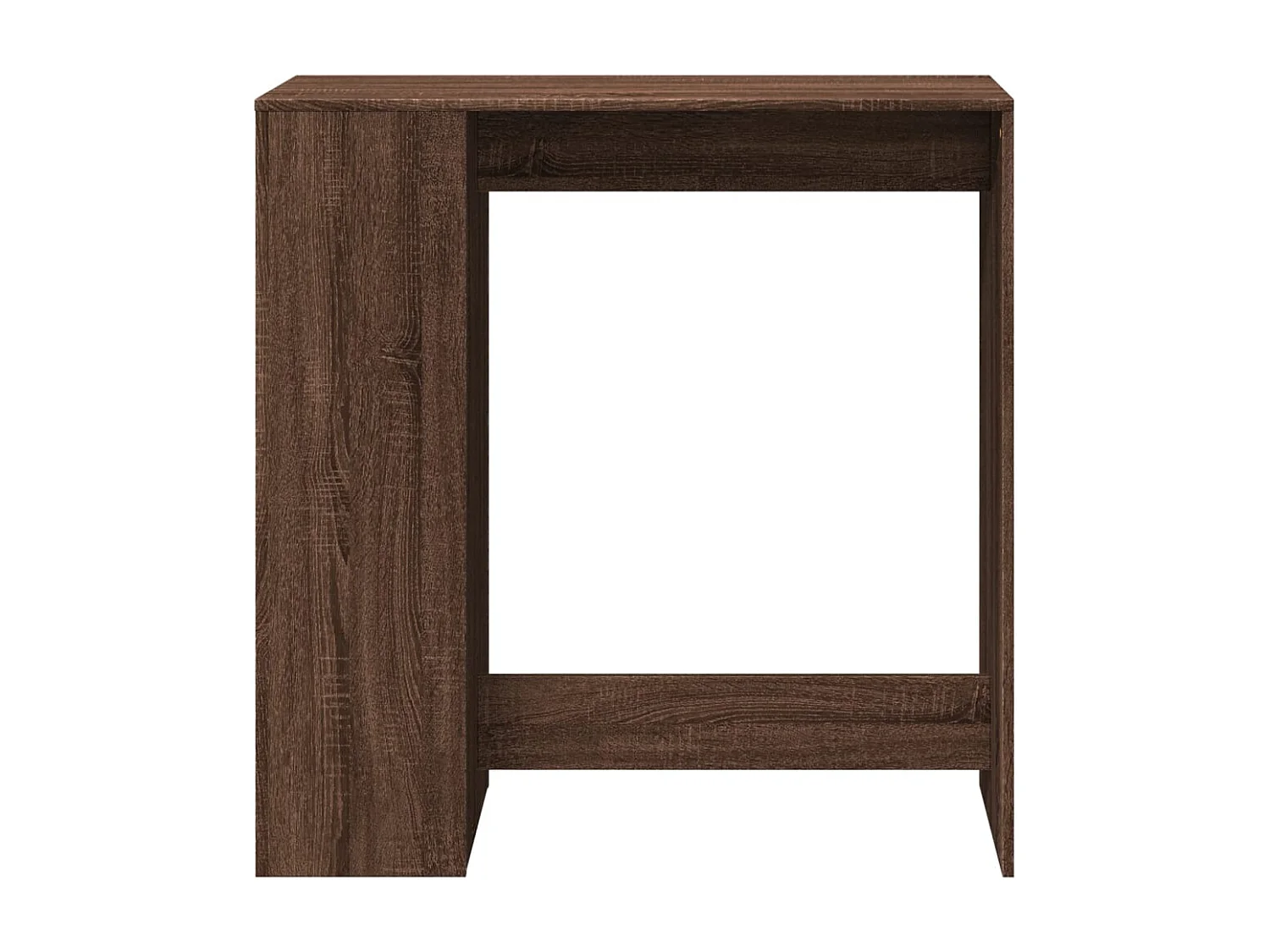 Table de bar avec étagères chêne marron bois d'ingénierie