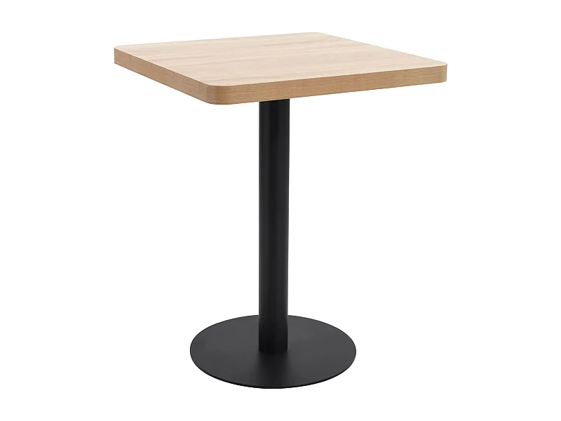 Mesa bistrô 60x60 cm MDF castanho-claro