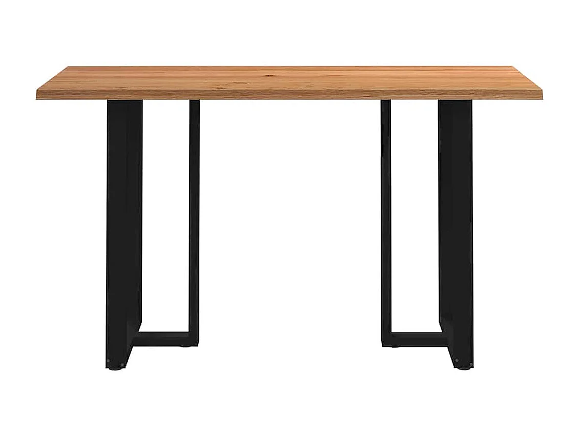 Table de bar marron clair bois de chêne massif rectangulaire