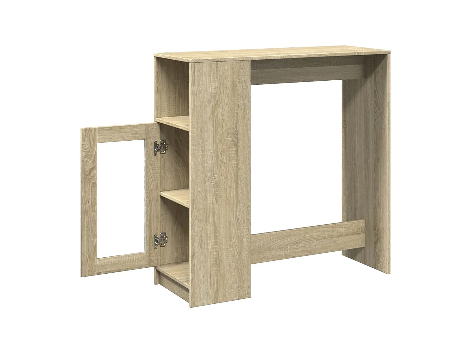 Table de bar avec étagères chêne sonoma bois d'ingénierie