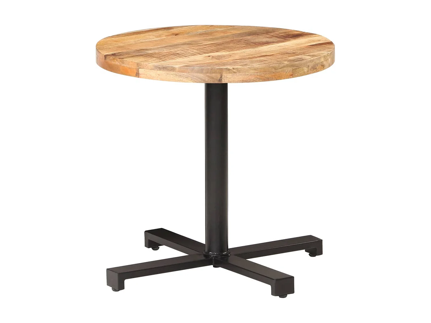 Table de bistro Ronde Ø80x75 cm Bois de manguier brut