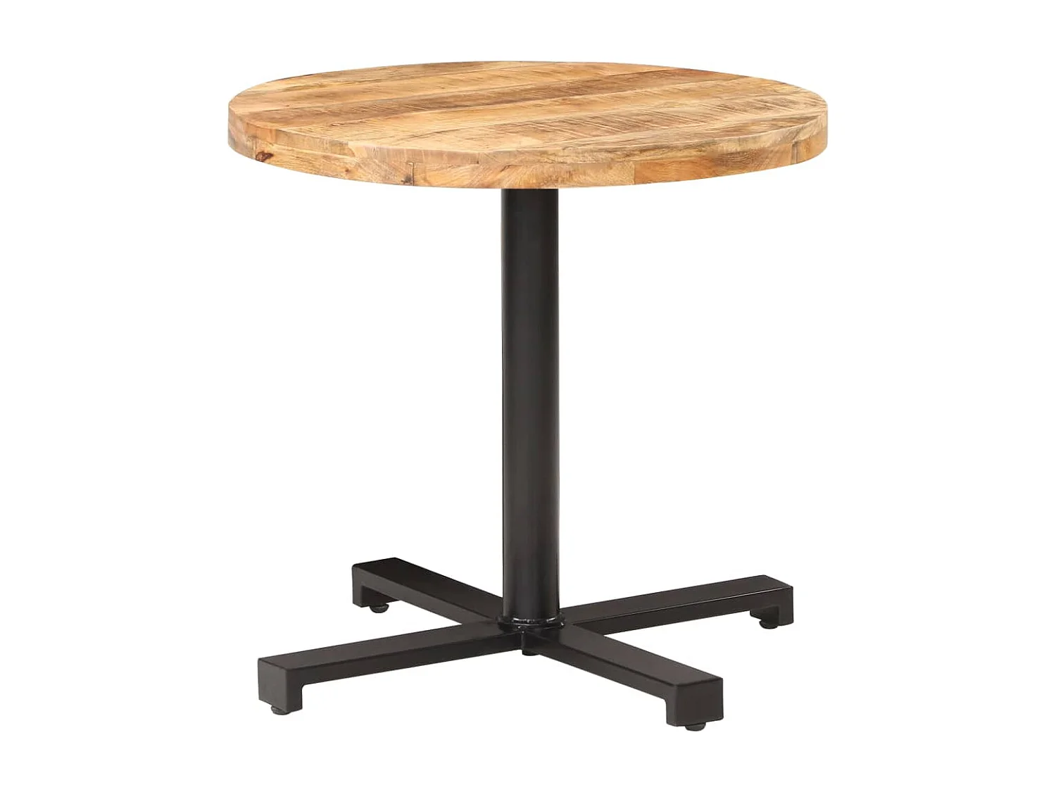 Mesa de bistró redonda madera de mango rugosa Ø80x75 cm