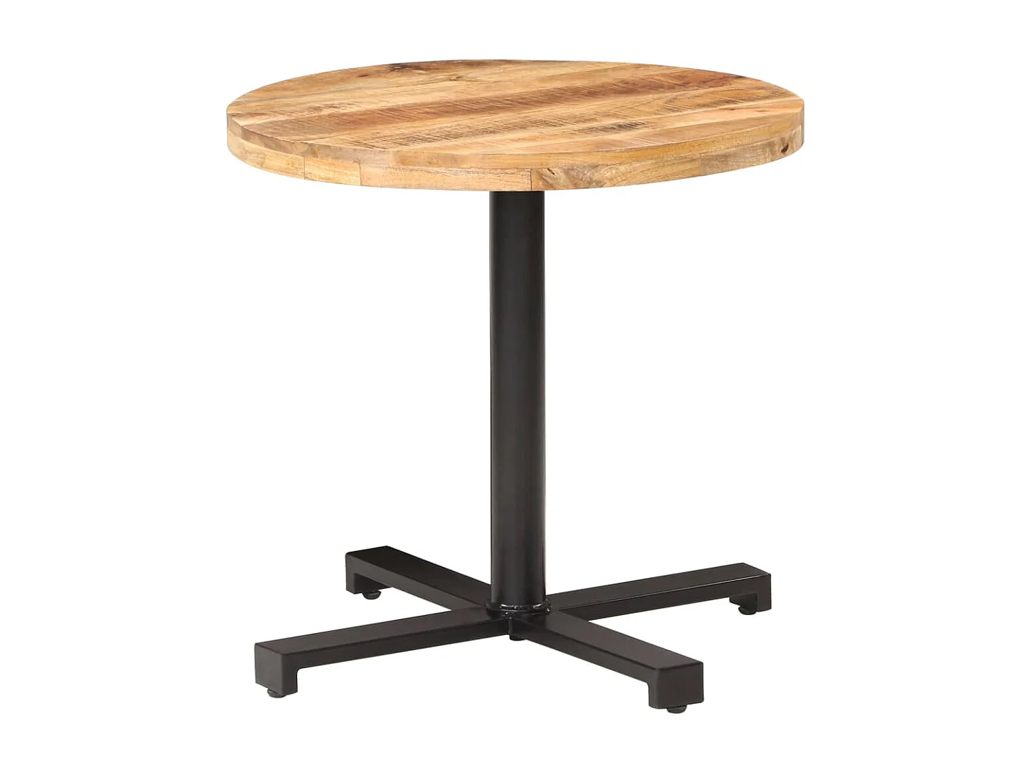 Mesa de bistró redonda madera de mango rugosa Ø80x75 cm