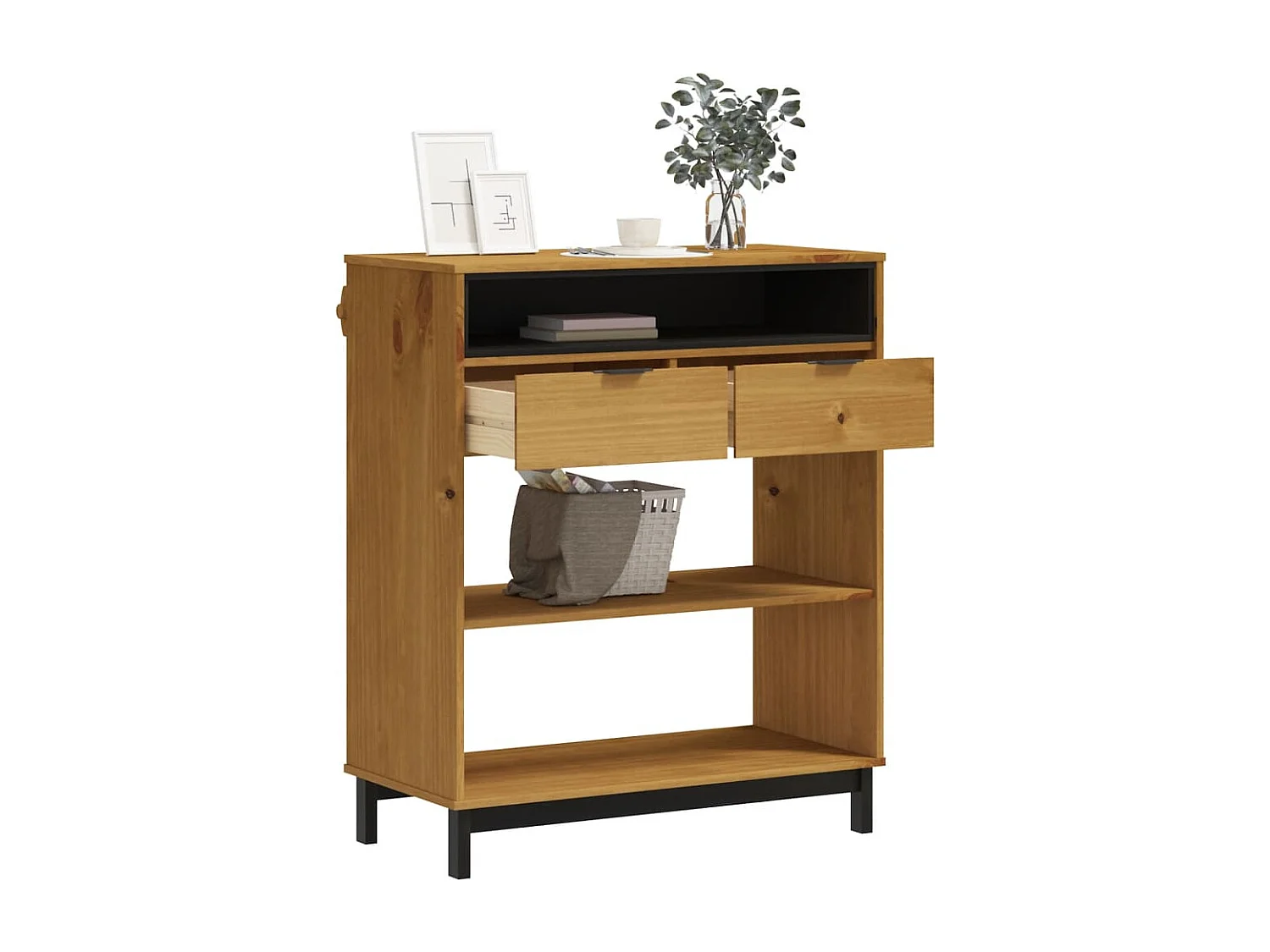 Table de bar FLAM 92x45x110 cm bois massif Pin