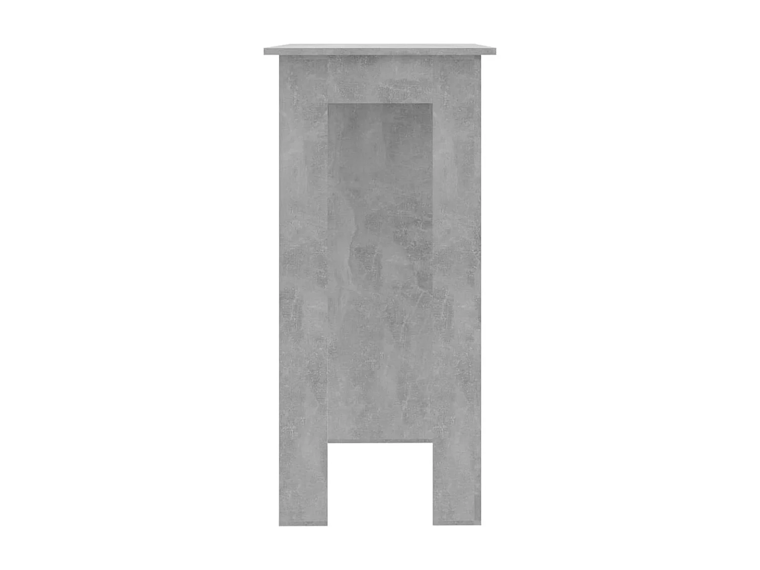 Table de bar avec étagère Gris béton 102x50x103,5 cm Aggloméré