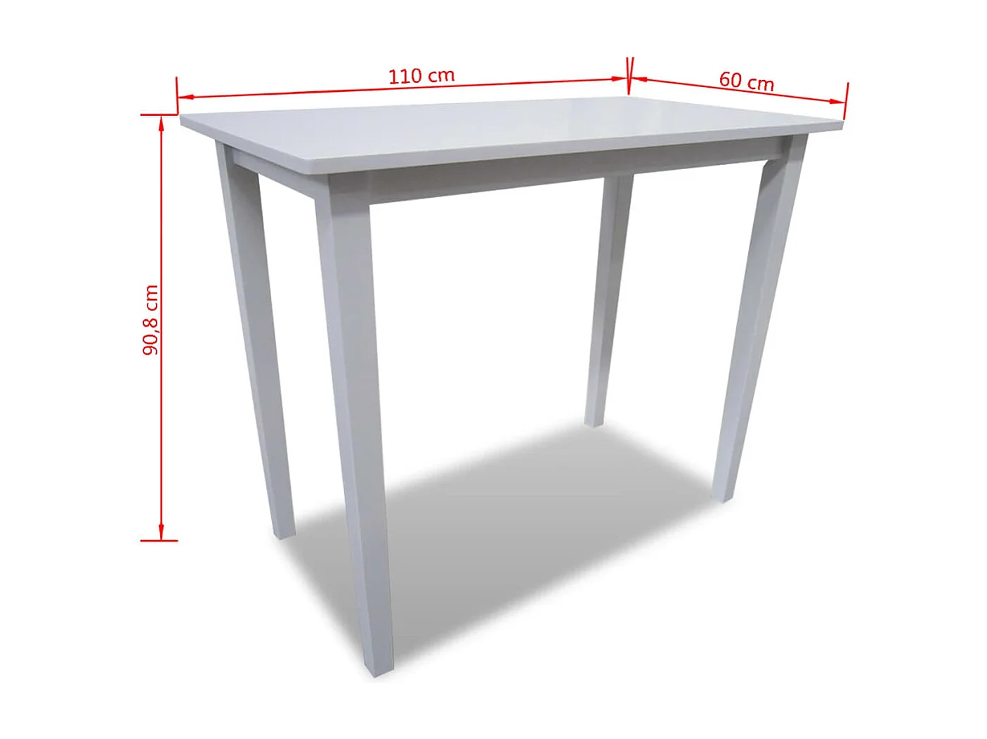 Table de bar en bois Blanc